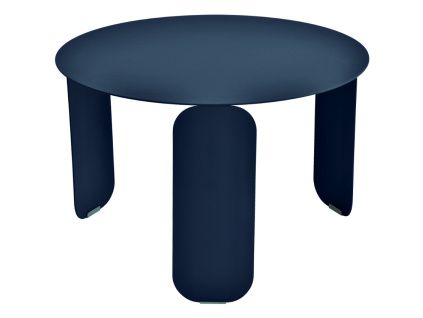 Tmavě modrý kovový zahradní konferenční stolek Fermob Bebop 60 cm