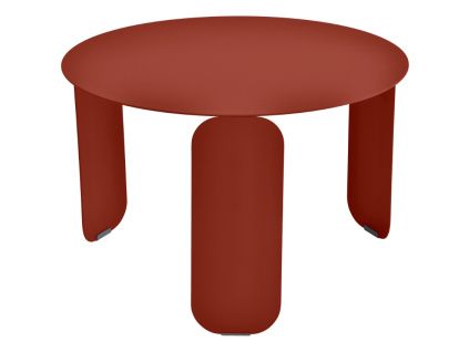 Zemitě červený kovový zahradní konferenční stolek Fermob Bebop 60 cm
