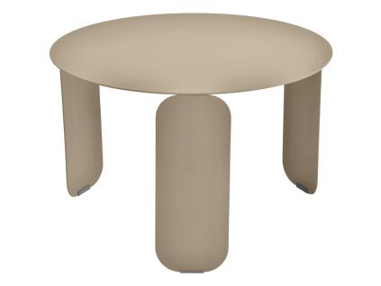 Muškátově šedý kovový zahradní konferenční stolek Fermob Bebop 60 cm