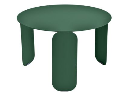 Tmavě zelený kovový zahradní konferenční stolek Fermob Bebop 60 cm