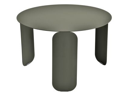Šedozelený kovový zahradní konferenční stolek Fermob Bebop 60 cm