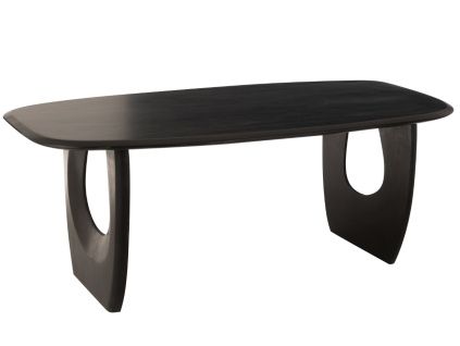 Černý dřevěný jídelní stůl J-line Cargo 200 x 100 cm