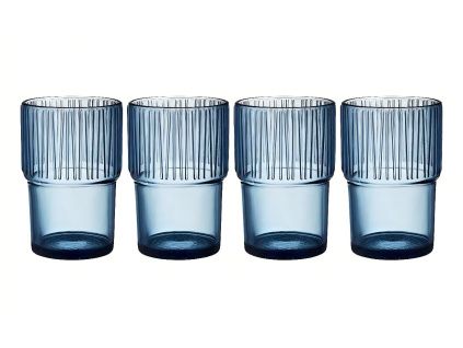 Set čtyř modrých sklenic Kusintha 380 ml