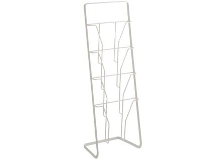 Bílý kovový stojan na časopisy Yamazaki Tower 71 cm