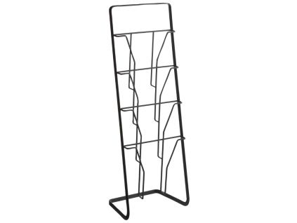 Černý kovový stojan na časopisy Yamazaki Tower 71 cm