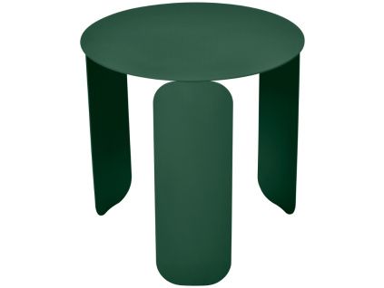 Tmavě zelený kovový zahradní odkládací stolek Fermob Bebop 45 cm