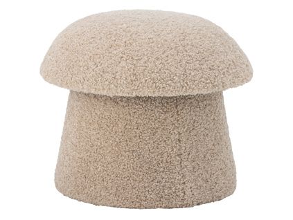 Béžový bouclé puf Bloomingville Bocca 46 cm