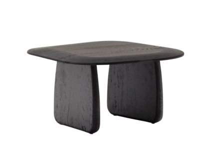 Černý dubový odkládací stolek Kave Home Pirita 71 x 70 cm