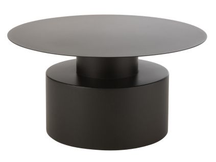 Černý kovový konferenční stolek J-line Fally 80 cm