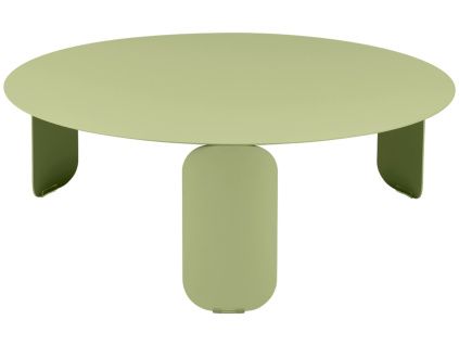 Světle zelený kovový zahradní konferenční stolek Fermob Bebop 80 cm