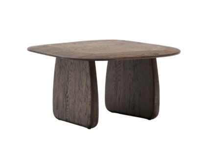 Tmavý dubový odkládací stolek Kave Home Pirita 71 x 70 cm