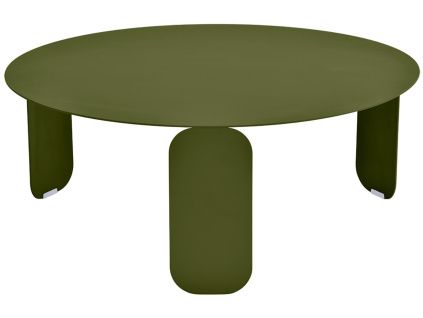 Zelený kovový zahradní konferenční stolek Fermob Bebop 80 cm - odstín pesto