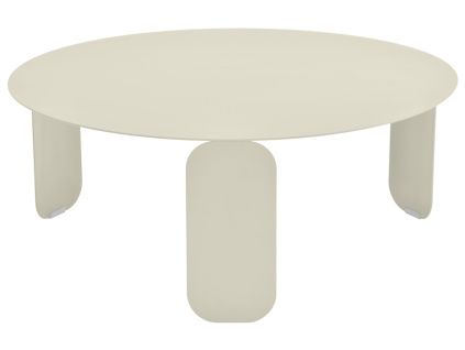 Světle šedý kovový zahradní konferenční stolek Fermob Bebop 80 cm