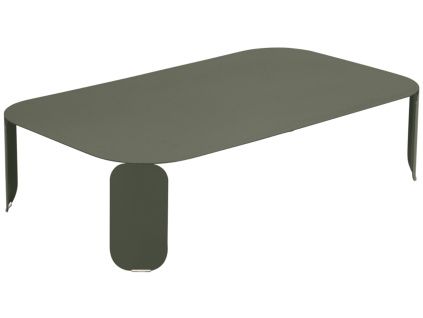 Šedozelený kovový zahradní konferenční stolek Fermob Bebop I. 120 x 70 cm