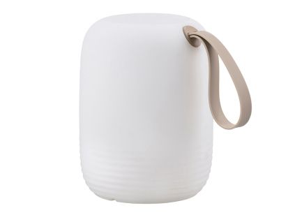 Béžová plastová stolní LED lampa Hav 15 cm