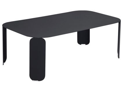 Antracitový kovový zahradní konferenční stolek Fermob Bebop II. 120 x 70 cm