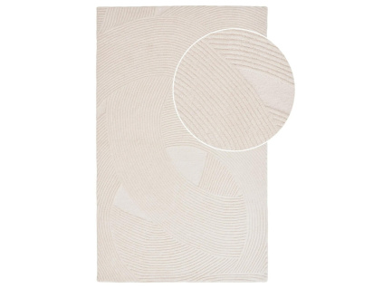 Bílý vlněný koberec Pune 200 x 300 cm