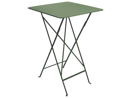 Kaktusově zelený kovový skládací bistro stůl Fermob Bistro 71 x 71 cm
