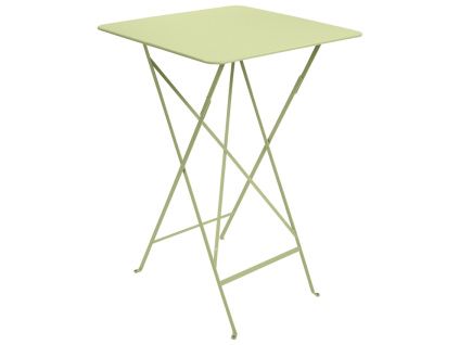 Světle zelený kovový skládací bistro stůl Fermob Bistro 71 x 71 cm