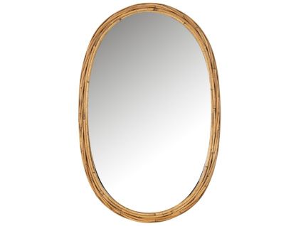 Ratanové závěsné zrcadlo J-line Ulio 95 x 61,5 cm