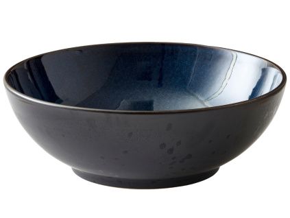Tmavě modrá kameninová miska Salia 30 cm