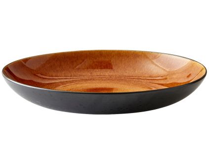 Jantarově hnědá kameninová servírovací mísa Salia 40 cm