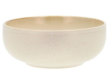 Béžová kameninová miska Poke 18 cm