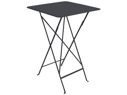 Antracitový kovový skládací bistro stůl Fermob Bistro 71 x 71 cm