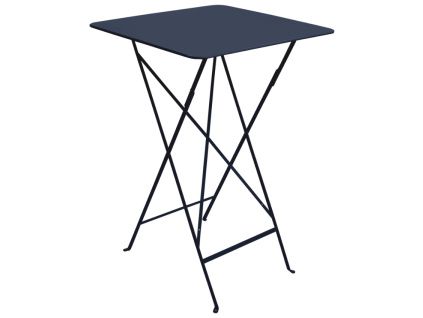 Tmavě modrý kovový skládací bistro stůl Fermob Bistro 71 x 71 cm