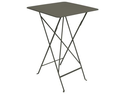 Šedozelený kovový skládací bistro stůl Fermob Bistro 71 x 71 cm