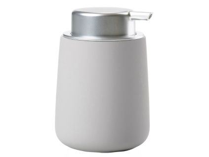 Světle šedý porcelánový dávkovač na mýdlo Nova