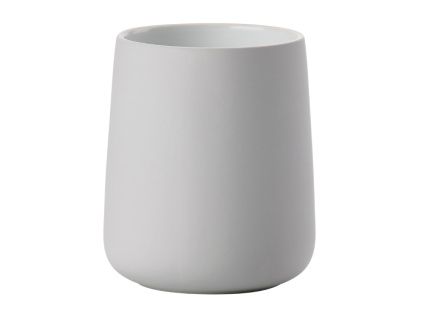 Světle šedý porcelánový stojan na zubní kartáčky Nova