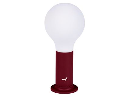 Třešňově červená nabíjecí stolní LED lampa Fermob Aplo 26,5 cm