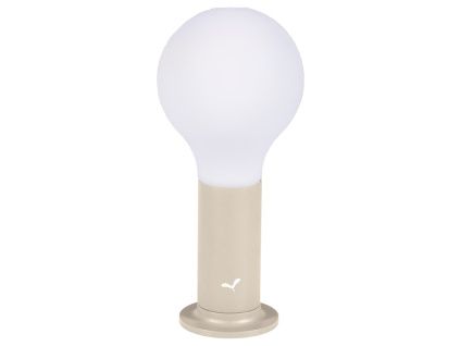 Světle šedá nabíjecí stolní LED lampa Fermob Aplo 26,5 cm