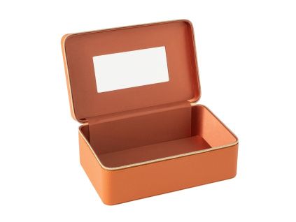 Koňakově hnědá koženková šperkovnice J-line Jewly 30 x 19 cm