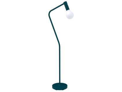 Modrá kovová nabíjecí stojací LED lampa Fermob Aplo 138 cm