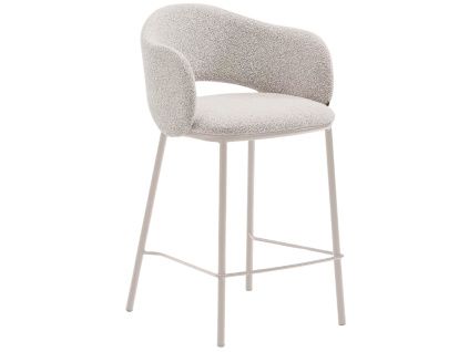 Béžová čalouněná barová židle Kave Home Maina 65 cm