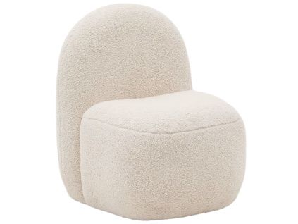 Bílé dětské bouclé křeslo Kave Home Bucky