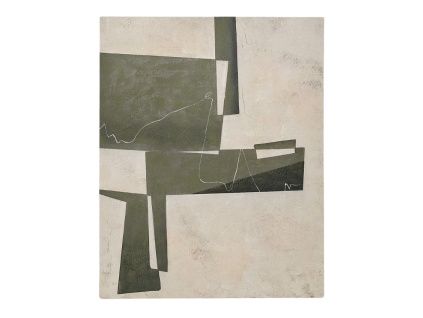 Zelený abstraktní obraz Kave Home Fida 118 x 94 cm