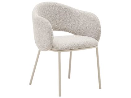 Béžová čalouněná jídelní židle Kave Home Maina