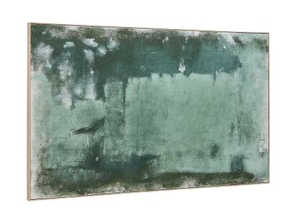 Zelený abstraktní obraz Kave Home Selnar 122 x 202 cm
