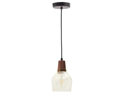 Zelené skleněné závěsné světlo Kave Home Silex 13 cm