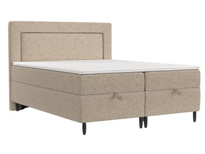 Béžová čalouněná postel NEA 160 x 200 cm, boxspring
