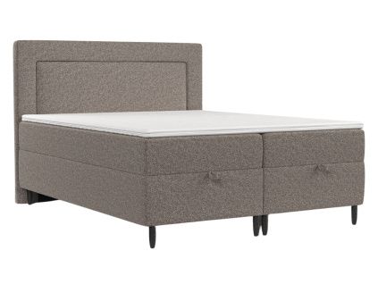 Hnědá čalouněná postel NEA 160 x 200 cm, boxspring