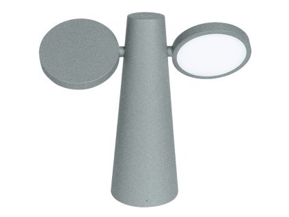Popelavě šedá nabíjecí stolní LED lampa Fermob Oto 27 cm