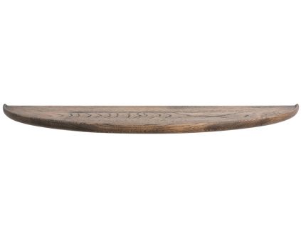 Tmavá dubová nástěnná police Mu 40 cm