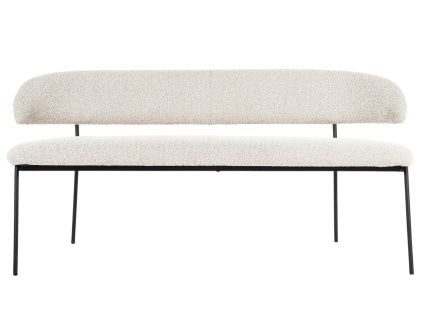 Světle béžová bouclé lavice Luka 160 cm