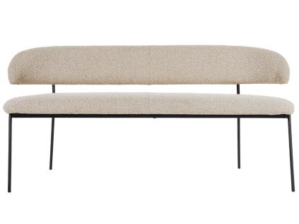 Béžová bouclé lavice Luka 160 cm