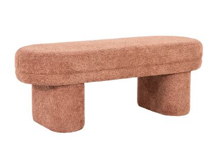 Hnědá čalouněná lavice Rama 120 cm