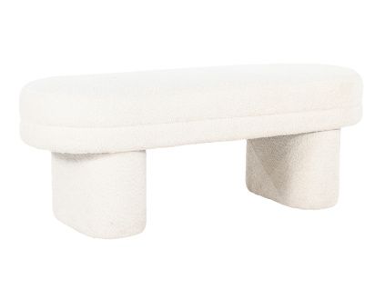 Světle béžová čalouněná lavice Rama 120 cm